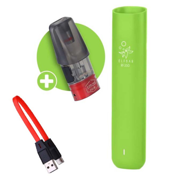 Багаторазова POD-система Elf Bar RF350 Starter Kit 350 mAh Зелений