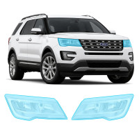 Антигравийная защитная бронепленка по лекалам для Ford Explorer (US) V 2011-2019 - оптика (фары и ПТФ)