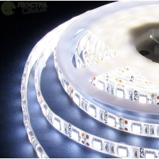 Стрічка Діодна 12v 10см біла SMD (5050) гнучка / поліуретан покриття Econom