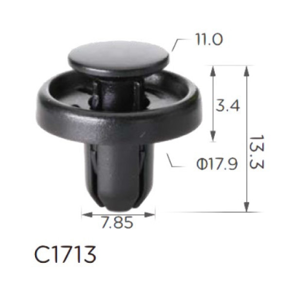 Клипса распорные Subaru, Toyota, Lexus (909140065, SU00302989, SU003-02989, 11355) (C1713)