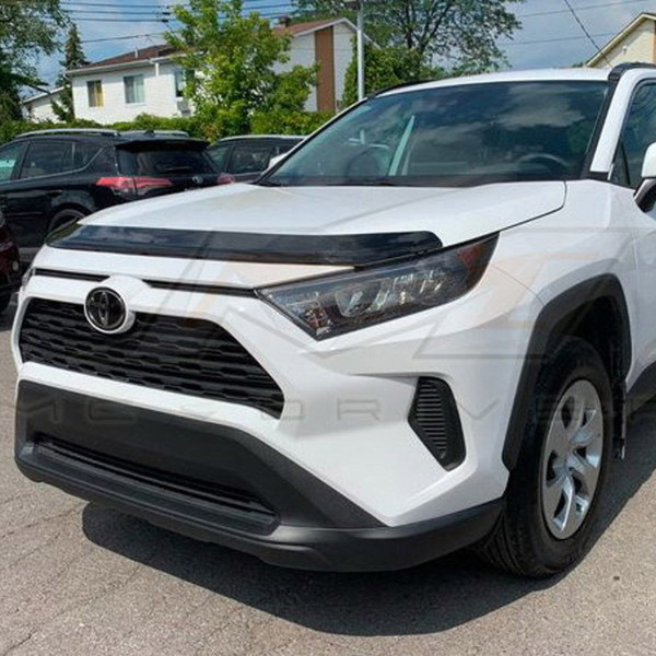 Дефлектор капоту мухобійка для Toyota RAV4 2019- Євро Кріплення (Vip Tuning)