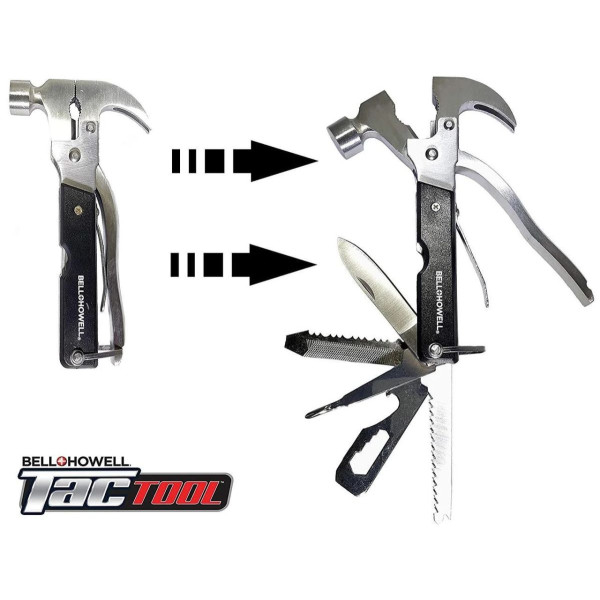 Молоток Bell HOWell Tac Tool 18in1 для розбиття скла / ножі / плоскогубці