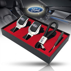 Подарочный набор №1 для Ford из заглушек и брелока с логотипом