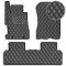 Коврики в салон для Honda Civic 8 SD 4D 2006-2011 Экокожа с подпятником Чорные 5 шт (Rombus)