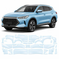 Антигравийная защитная бронепленка по лекалам для BYD Song Plus I 2020-2022 - полный кузов