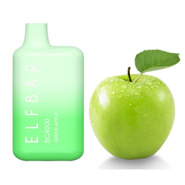 Elf Bar BC4000 POD  5% Оригинал Green Apple Яблоко с кислинкой (Подзаряжаемый)