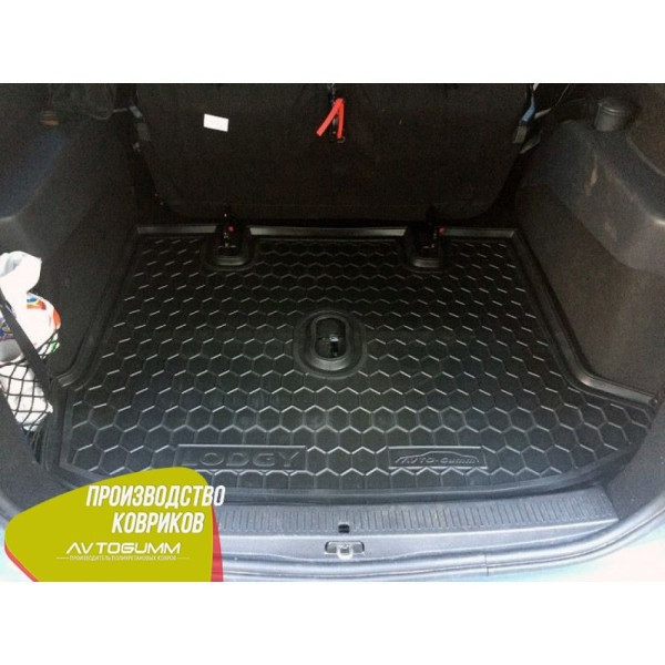 Автомобильный коврик в багажник Renault Lodgy 2013-2019,5 / Резиновый (Avto-Gumm)