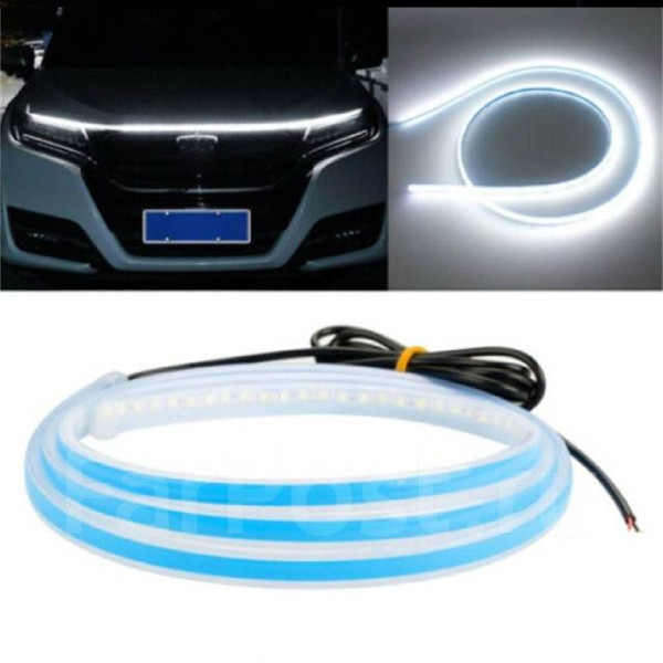 Підсвічування Капота Гнучка 12V LED Динамічна Біла 180 см (Бичне свічення)