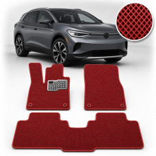 Килимки в салон EVA для Volkswagen ID.4 2020- (Металевий підп'ятник) Червоні 3 шт