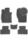 Килимки у салон для Mazda CX-7 2006-2012 Екошкіра с подпятником Чорні 5 шт (Rombus)