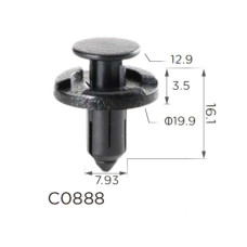 Кліпса розпірні Nissan, Renault (11296AG000, 11296-AG000, 11405) (C888)