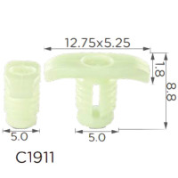 Клипса крепления уплотнитель двери VW AUDI SEAT SKODA (1Z0837732 10662) (C1911)