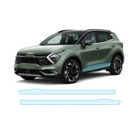 Антигравийная защитная бронепленка по лекалам для Kia Sportage NQ5 2021-2024 - нижняя зона кузова пороги