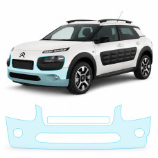 Антигравийная защитная бронепленка по лекалам для Citroen C4 Cactus I 2014-2017 - передний бампер