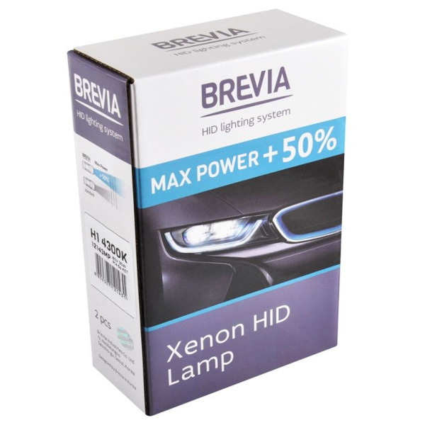 Лампа Ксенон H4 6000K 35W Brevia 12460MP +50% MaxPower (2шт)