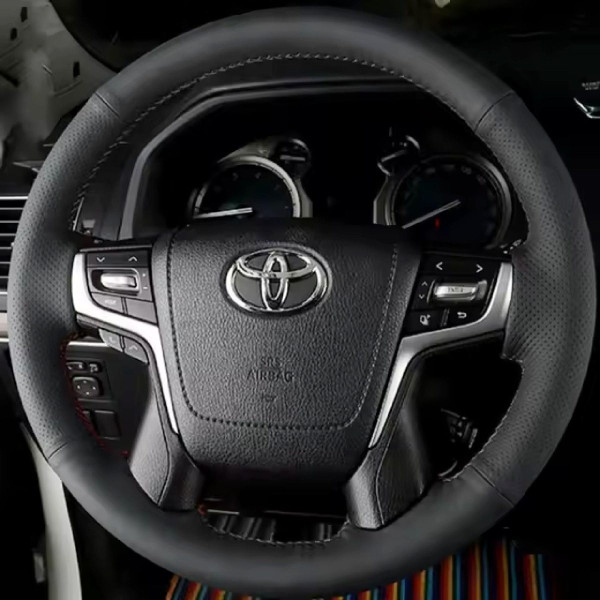 Чохол Обплетення Керма для Toyota Land Cruiser Prado 2017-2020 Шкіра (Модельна Викрійка)