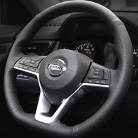 Чехол Оплетка Руля для Nissan Qashqai / X-Trail / Leaf 2019-2025 Кожа (Модельная Выкройка)
