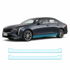 Антигравійна захисна бронеплівка за лекалами для Cadillac CT4 I 2020-2025 - нижня зона кузова пороги