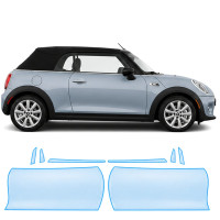 Антигравийная защитная бронепленка по лекалам для Mini Convertible F57 2015-2018 - зоны дверей и стойки окон