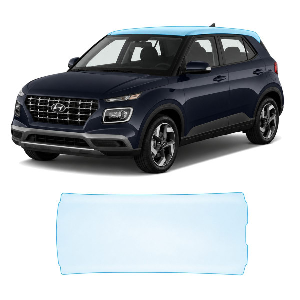 Антигравийная защитная бронепленка по лекалам для Hyundai Venue I 2019- зона крыши