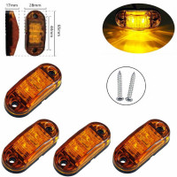 LED Габарит 65 х 28 мм 12/24V два диода Оранжевый 4 шт (BD-0015R)