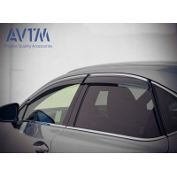 Дефлектори вікон вітровики Lexus NX 2014- з хромом молдингом 4 шт (08611-78810)
