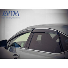 Дефлектори вікон вітровики Lexus NX 2014- з хромом молдингом 4 шт (08611-78810)