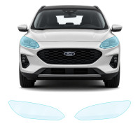 Антигравийная защитная бронепленка по лекалам для Ford Kuga III 2019- оптика (фары и ПТФ)