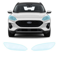 Антигравийная защитная бронепленка по лекалам для Ford Kuga III 2019- оптика (фары и ПТФ)