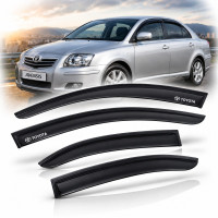 Дефлекторы окон ветровики для Toyota Avensis II 2003-2009 Седан Скотч 3M Voron Glass