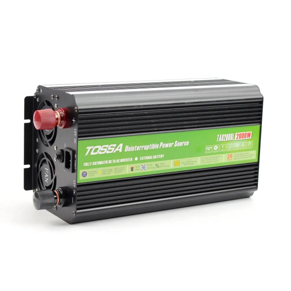 Перетворювач напруги (інвертор) Tossa 12V-220V/2000W Модифікований Синус З Функцією Заряджання UPS (TAU2000L-2000W)
