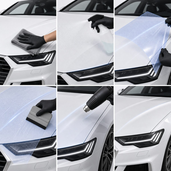 Антигравійна захисна бронеплівка за лекалами для Audi A7 C8 facelift 2023-2025 - передній бампер