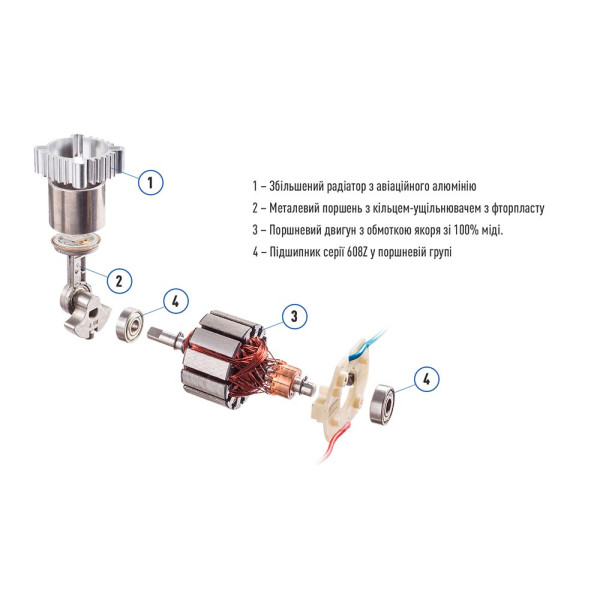 Автомобільний компресор Vitol 150psi 10Amp 37л R13-R16 прикурювач (K-30)