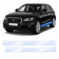 Антигравийная защитная бронепленка по лекалам для Audi Q5 8R 2008-2017 - нижняя зона кузова пороги