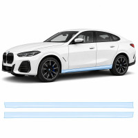 Антигравийная защитная бронепленка по лекалам для BMW X6 F16 2014-2019 - нижняя зона кузова пороги