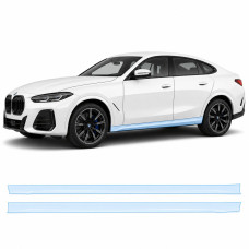 Антигравийная защитная бронепленка по лекалам для BMW X6 F16 2014-2019 - нижняя зона кузова пороги