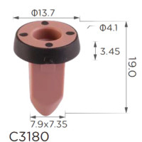 Клипса крепления молдинга Бампера VW AUDI SEAT SKODA (N10507301 N-105-073-01 14310) C3180