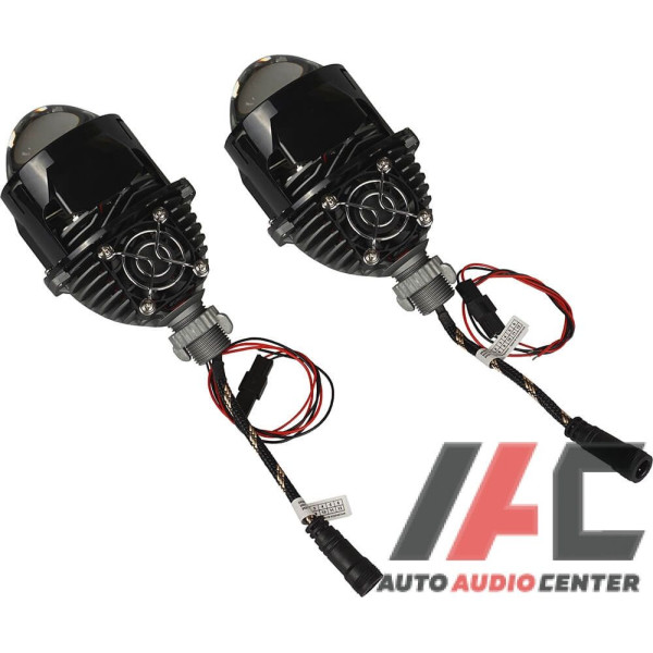 Лінза бі-LED 2.5'(D75 мм) A1 H4/H7 універсальна (кріплення гайка)(2 шт к-т)