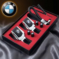 Подарочный набор №1 для Bmw (заглушки ремня / колпачки на ниппель / брелок)