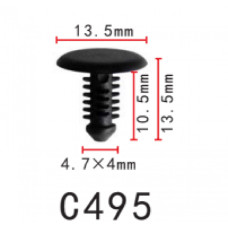 Клипса для обшивки капота Mazda, Suzuki (0940904304, 0940904304000, 992490512B (C0495)
