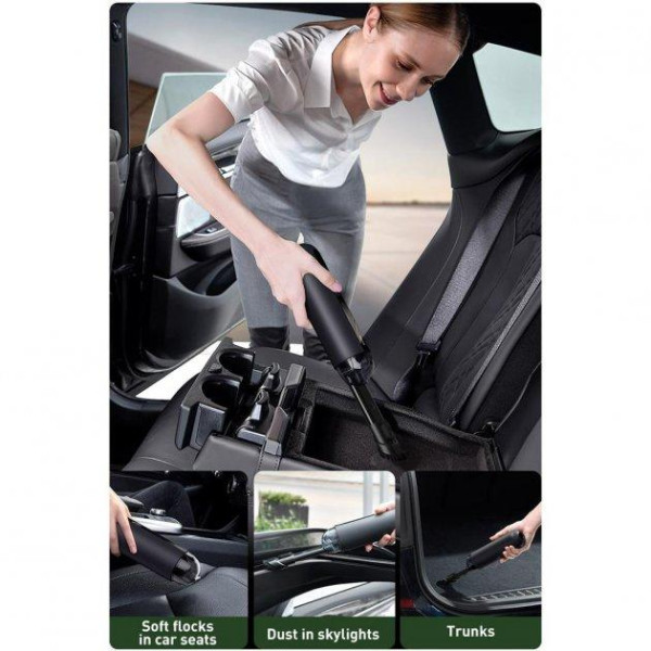 Автопылесос Baseus A2 / 75W / Сухая уборка / Аккумуляторный / 2 насадки / сумка / кабельType-C (CRXCQA2-01)