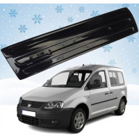 Зимові накладки на бампер Volkswagen Caddy 2004-2010 Глянець (Voron Glass)