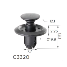 Кліпса розпірна с фіксацією Nissan 0155303753 Mitsubishi MU488006  (C3320)