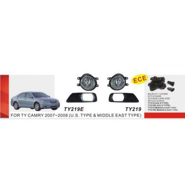 Протитуманні фари для Toyota Camry 40 2006-2011 H11 12V 55W з проводкою Комплект (TY-219E-U)