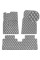 Коврики в салон для Chevrolet Captiva 2006-2010 Экокожа с подпятником Серые 5 шт (Rombus)