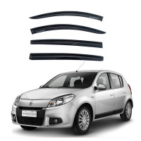 Дефлекторы окон ветровики Renault Sandero 2007-2012 Скотч 3M Voron Glass
