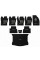 Ворсовые коврики для Ford Kuga 2008-2012 с подпятником Серые 5 шт (Carrera)