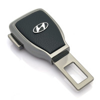 Заглушка перехідник ременя безпеки з логотипом Hyundai Темний хром 1 шт