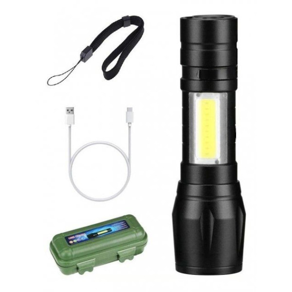 Ліхтар ручний POLICE 511-T6-450 lum USB вбудований акумулятор 300 метрів zoom (2766)