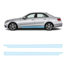 Антигравийная защитная бронепленка по лекалам для Mercedes-Benz E-Class W212 facelift 2013-2016 - нижняя зона кузова пороги